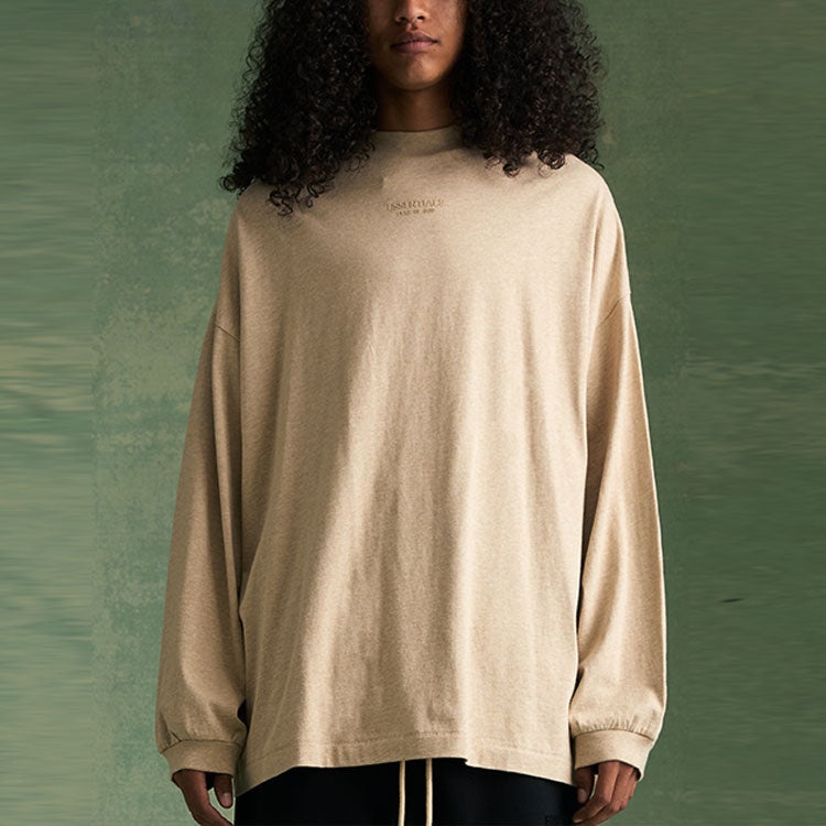 Fear of God Essentials FW23 Long Sleeve Tee 'Gold Heather' 125BT232013F - 4