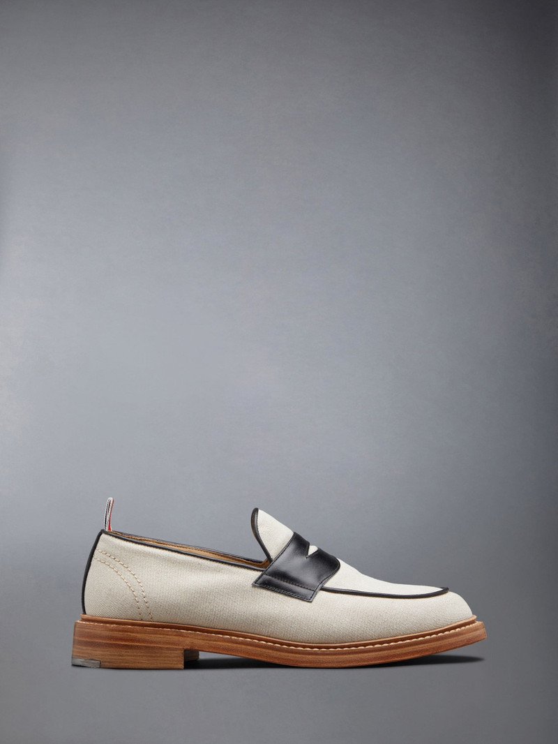 Cotton Canvas Penny Loafer - 1