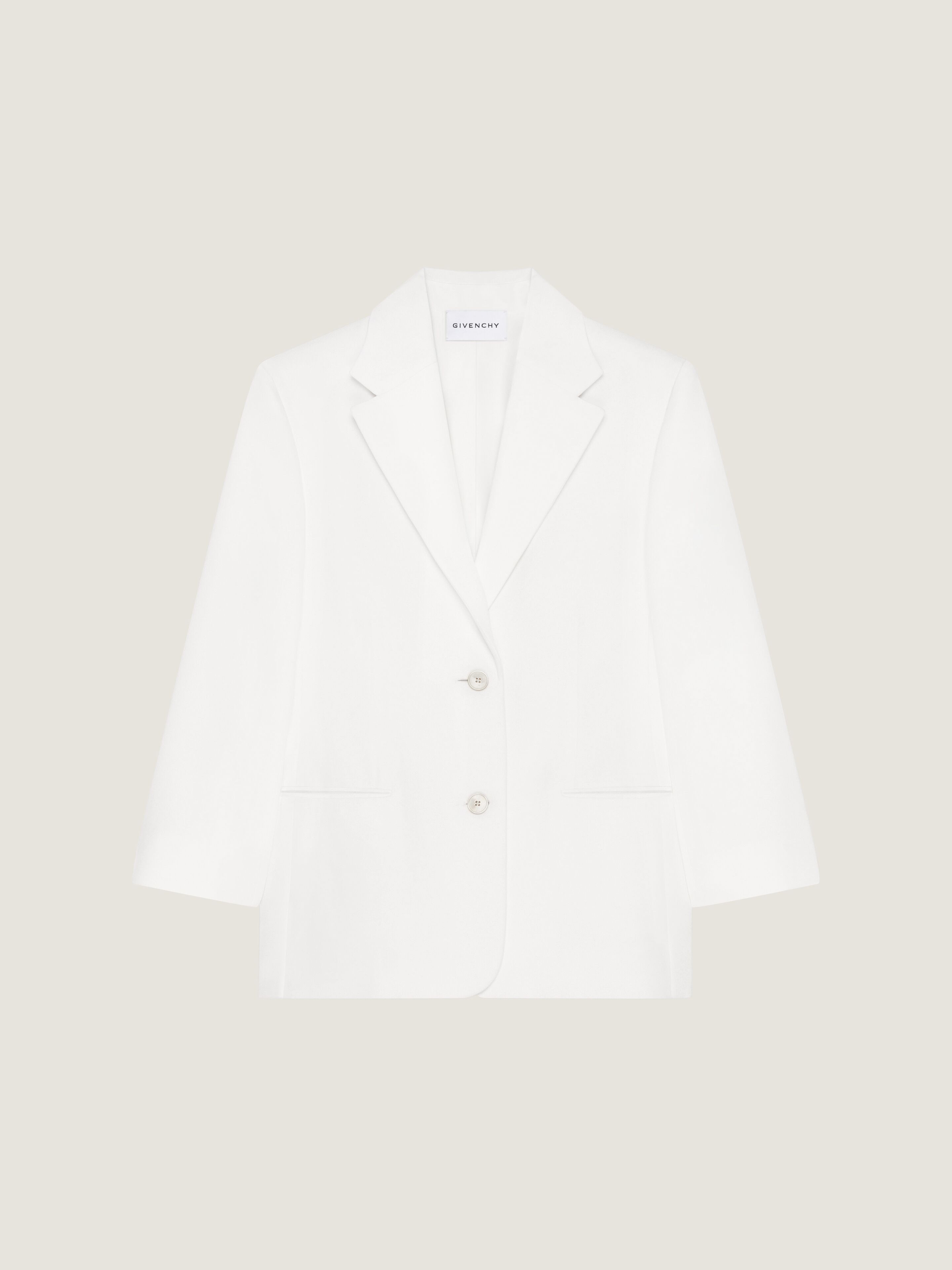 SINGLE BREASTED JACKET IN WOOL - 1