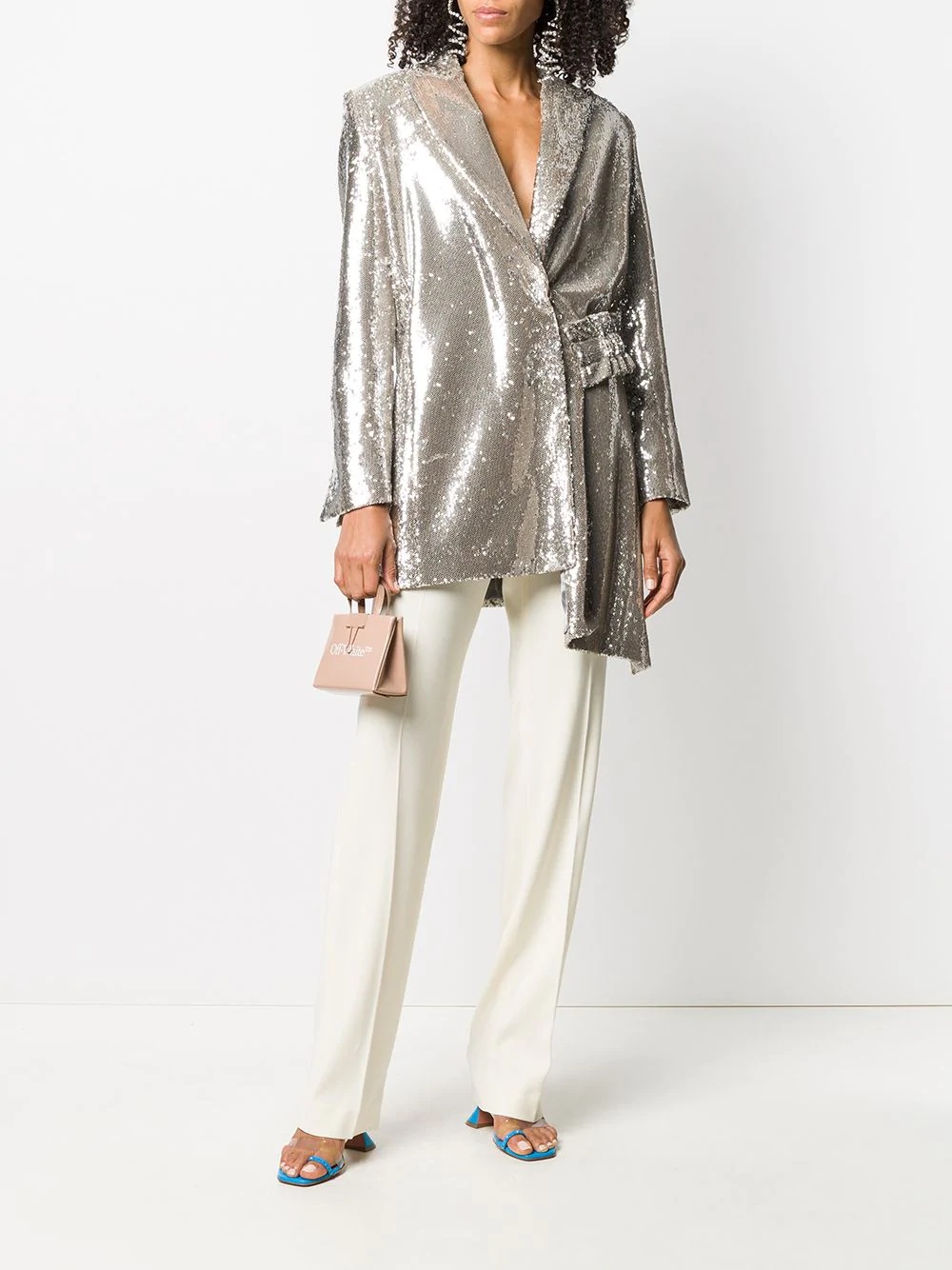 asymmetric sequin jacket - 2