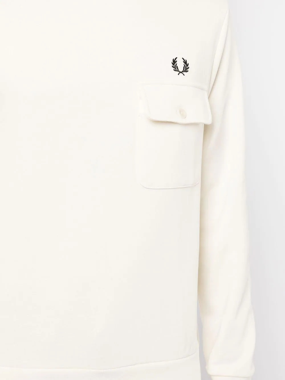 embroidered-logo crew neck sweatshirt - 5