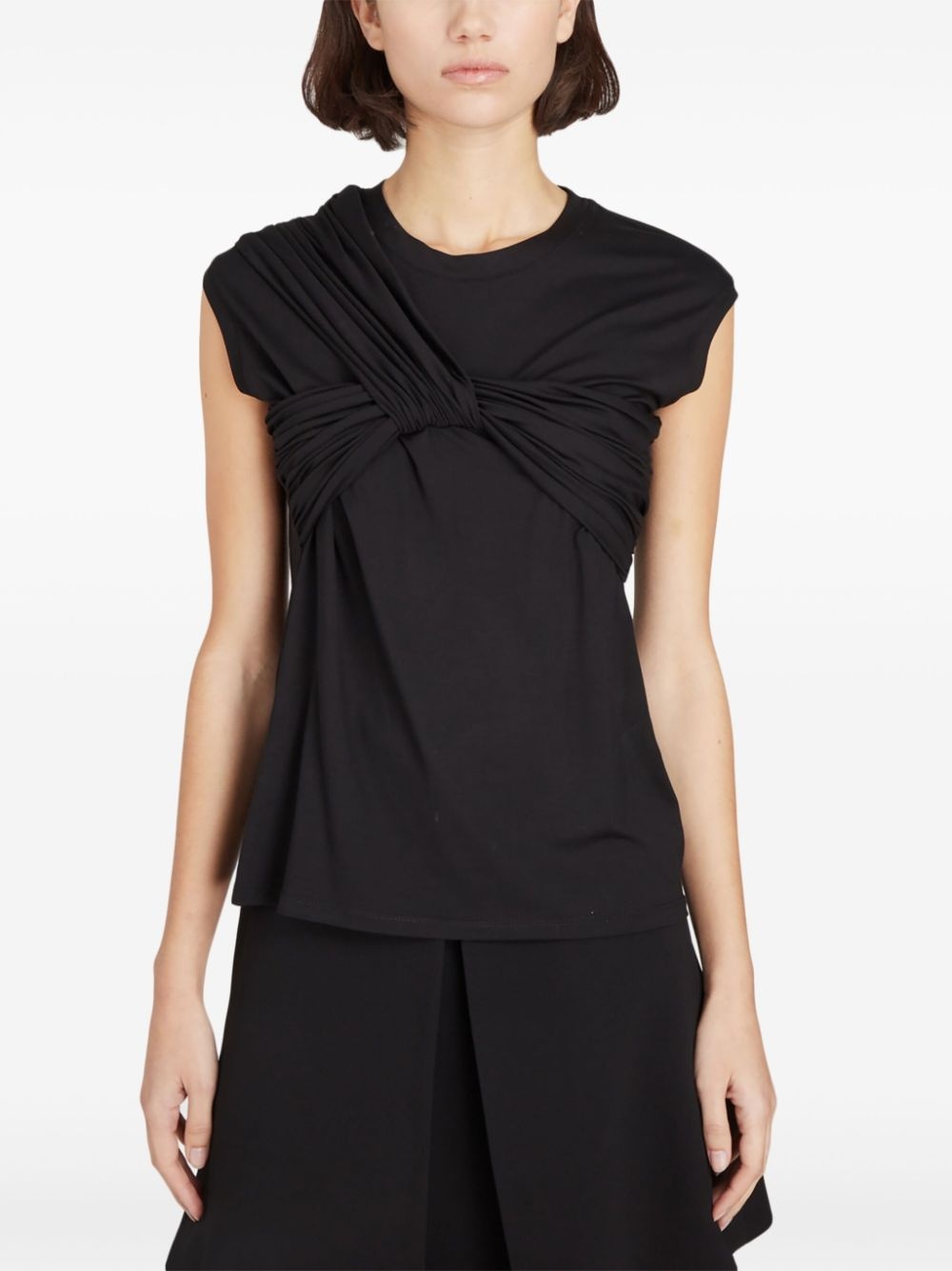 twist-detailing jersey T-shirt - 2