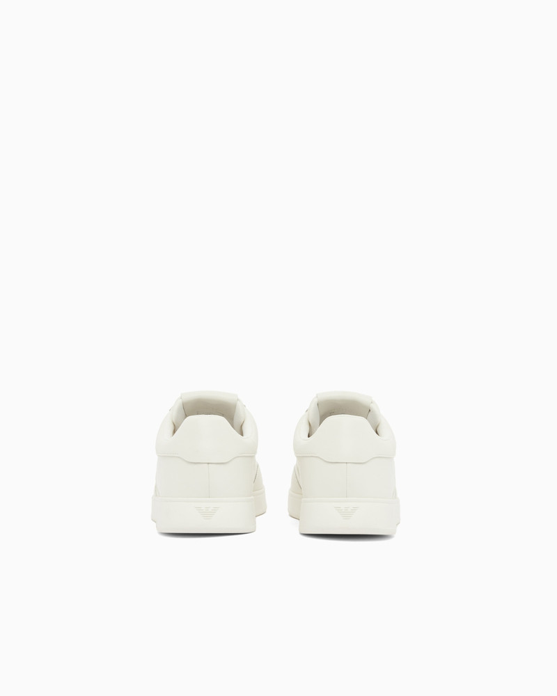 EMPORIO ARMANI LEATHER SNEAKERS WITH EAGLE PLATE outlook