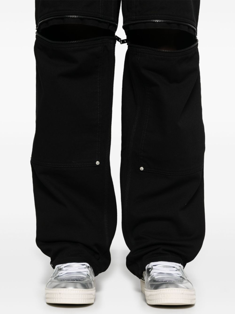 detachable-panels wide-leg jeans - 5