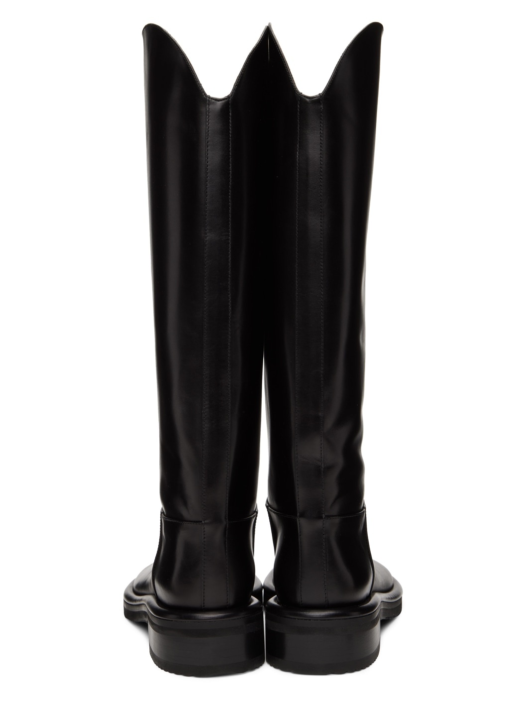 Black Pipe Riding Boots - 2