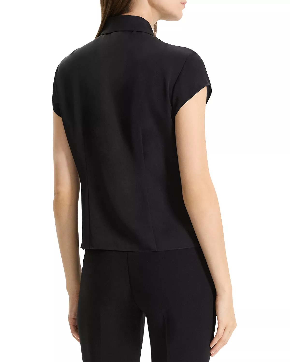 Silk Cap Sleeve Shirt - 2