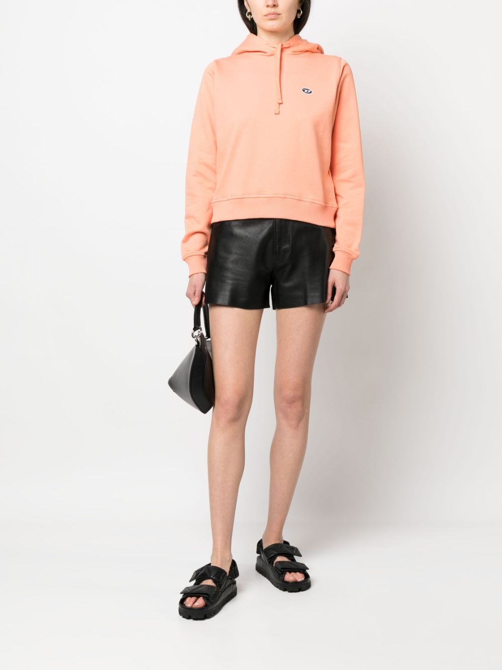 logo-patch drawstring hoodie - 2