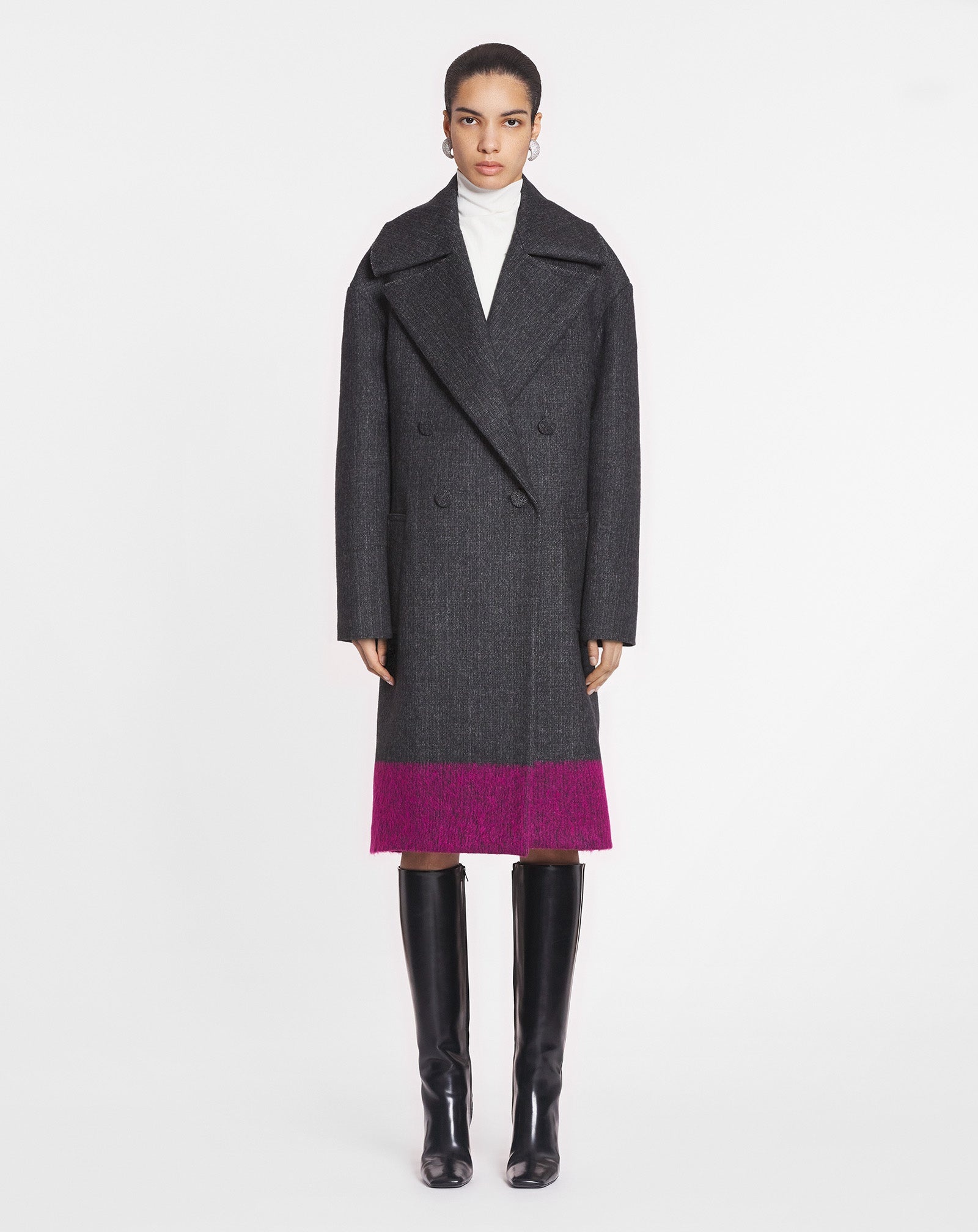 LOOSE-FIT TWO-TONE COAT - 2