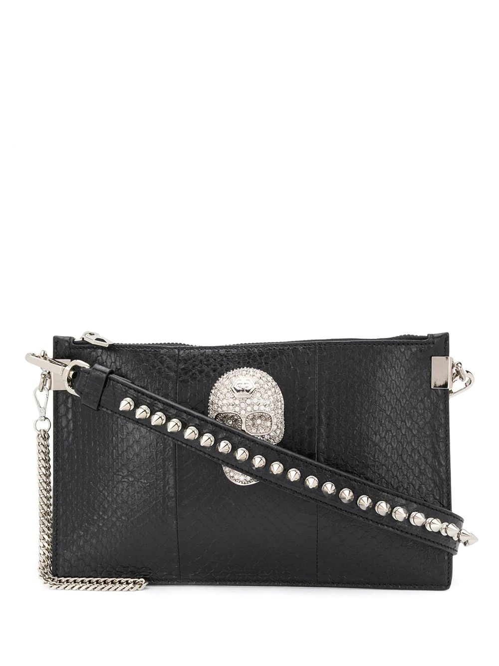 embellished skull crossbody bag - 1