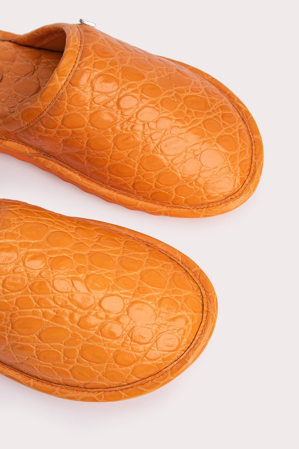 Larry Orange Circular Croco Embossed Leather - 3