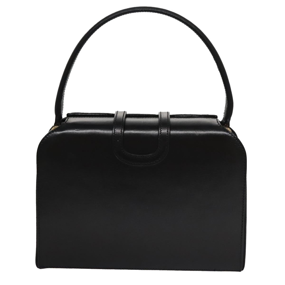 CELINE Hand Bag Leather Black Gold - 2
