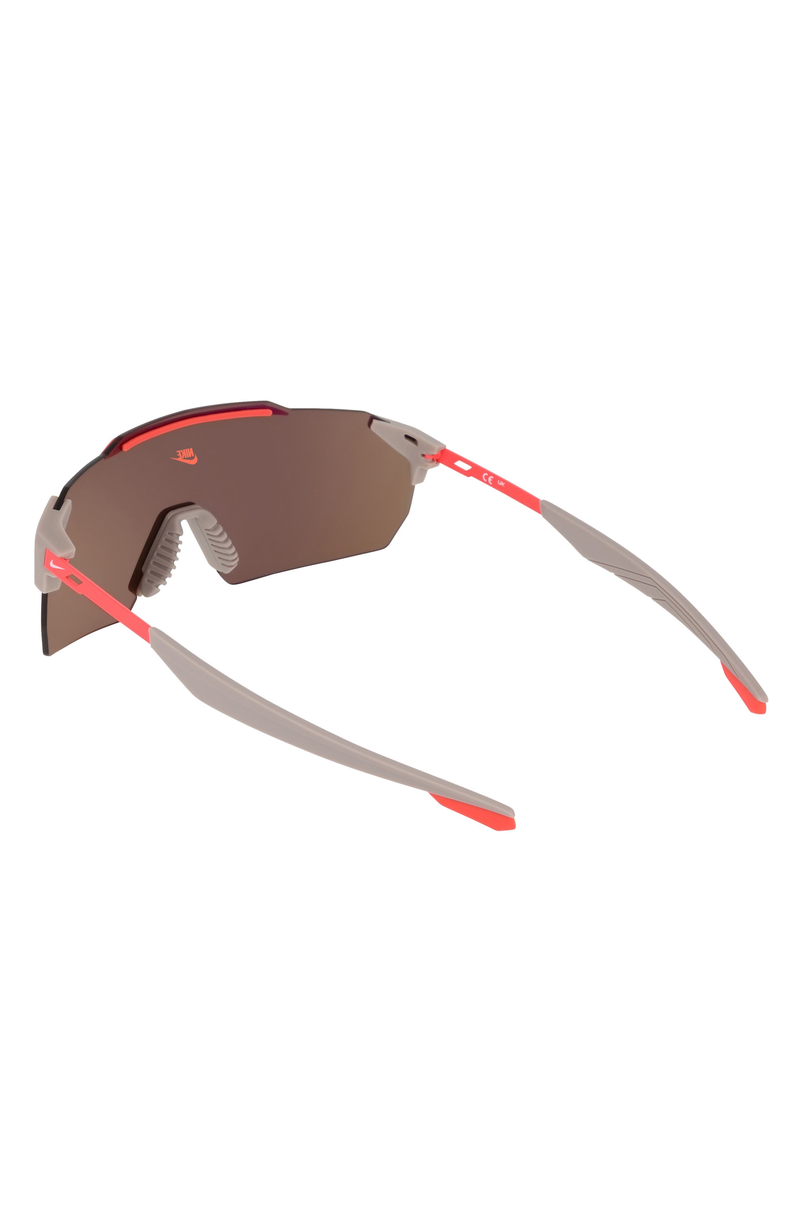 Nike Limitless 61mm Shield Sunglasses in College Grey /Orange Mirror at Nordstrom - 5