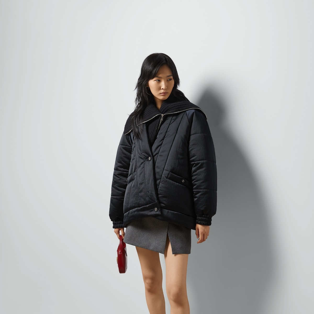Nylon padded bomber jacket - 2