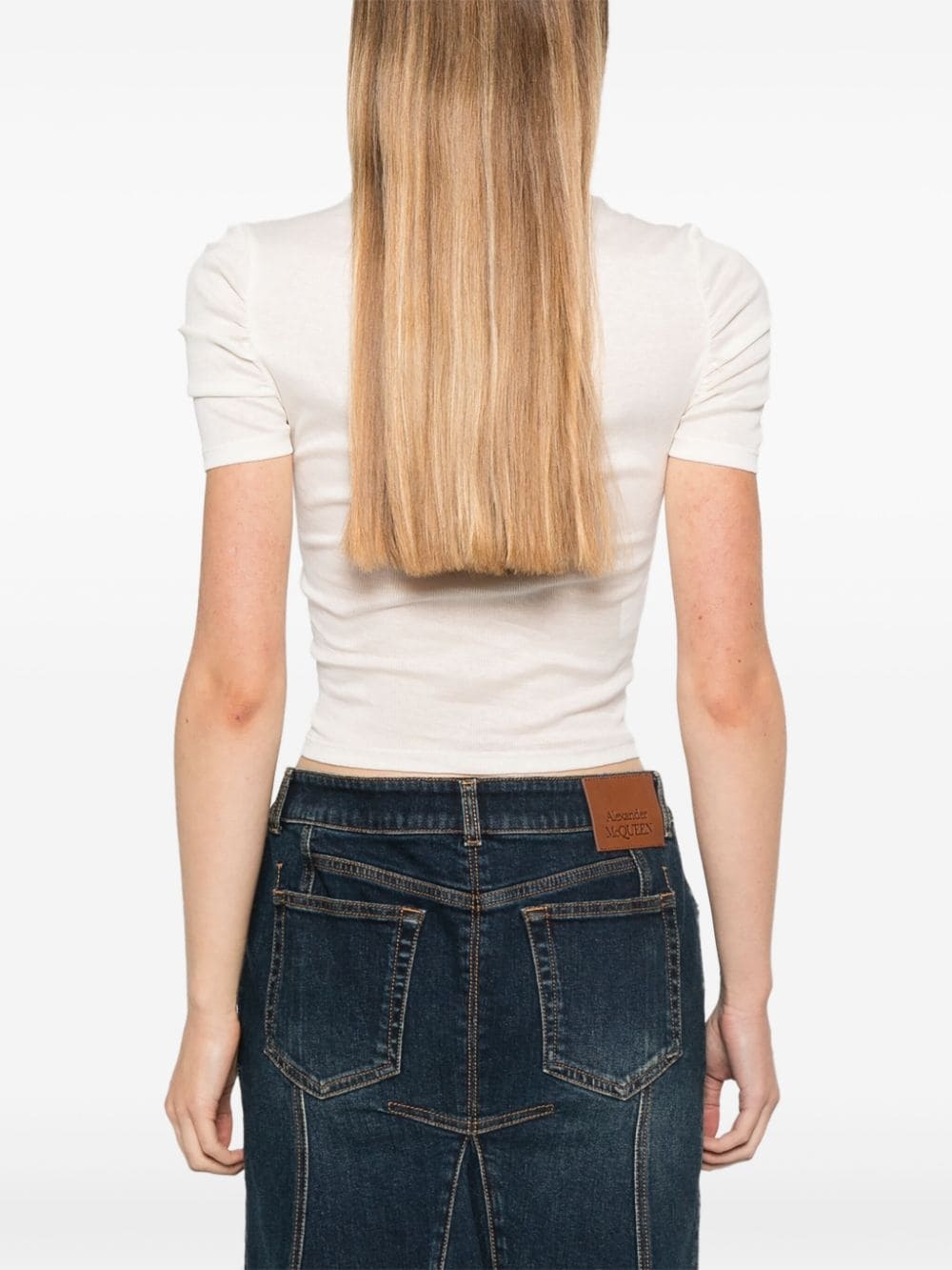 ruched-detailing T-shirt - 4