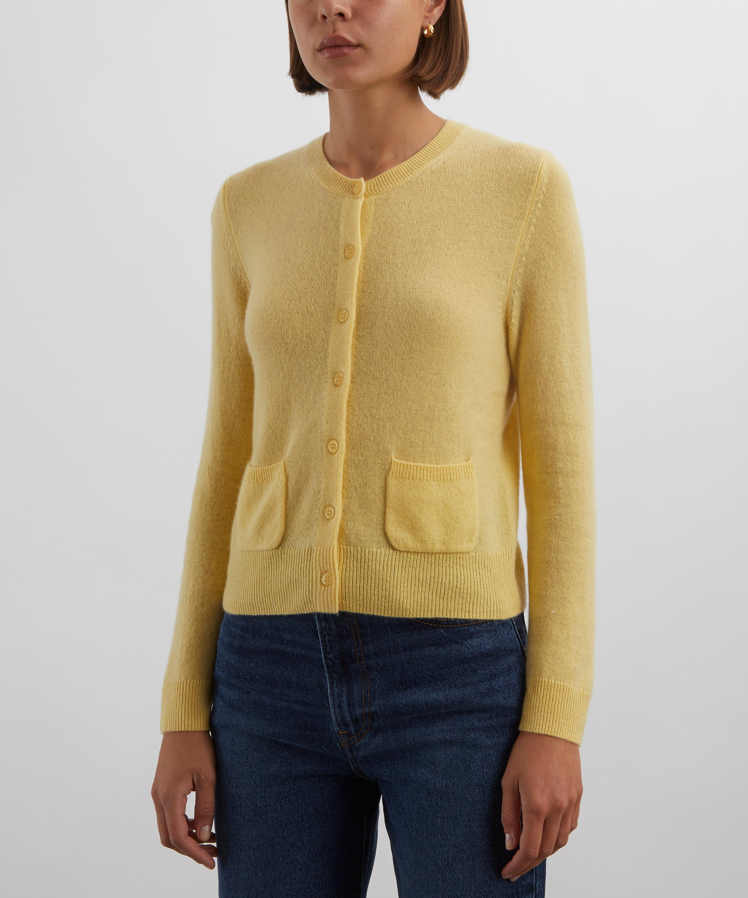 Freya Lemon Chiffon Cashmere Cardigan - 3
