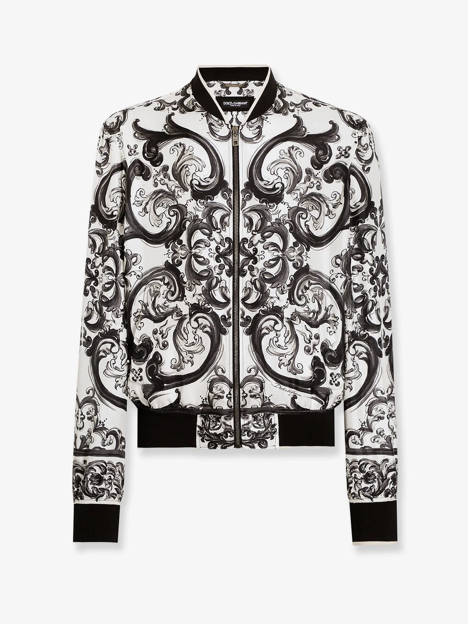 Dolce & Gabbana Silk Jacket With Maiolica Print - 1