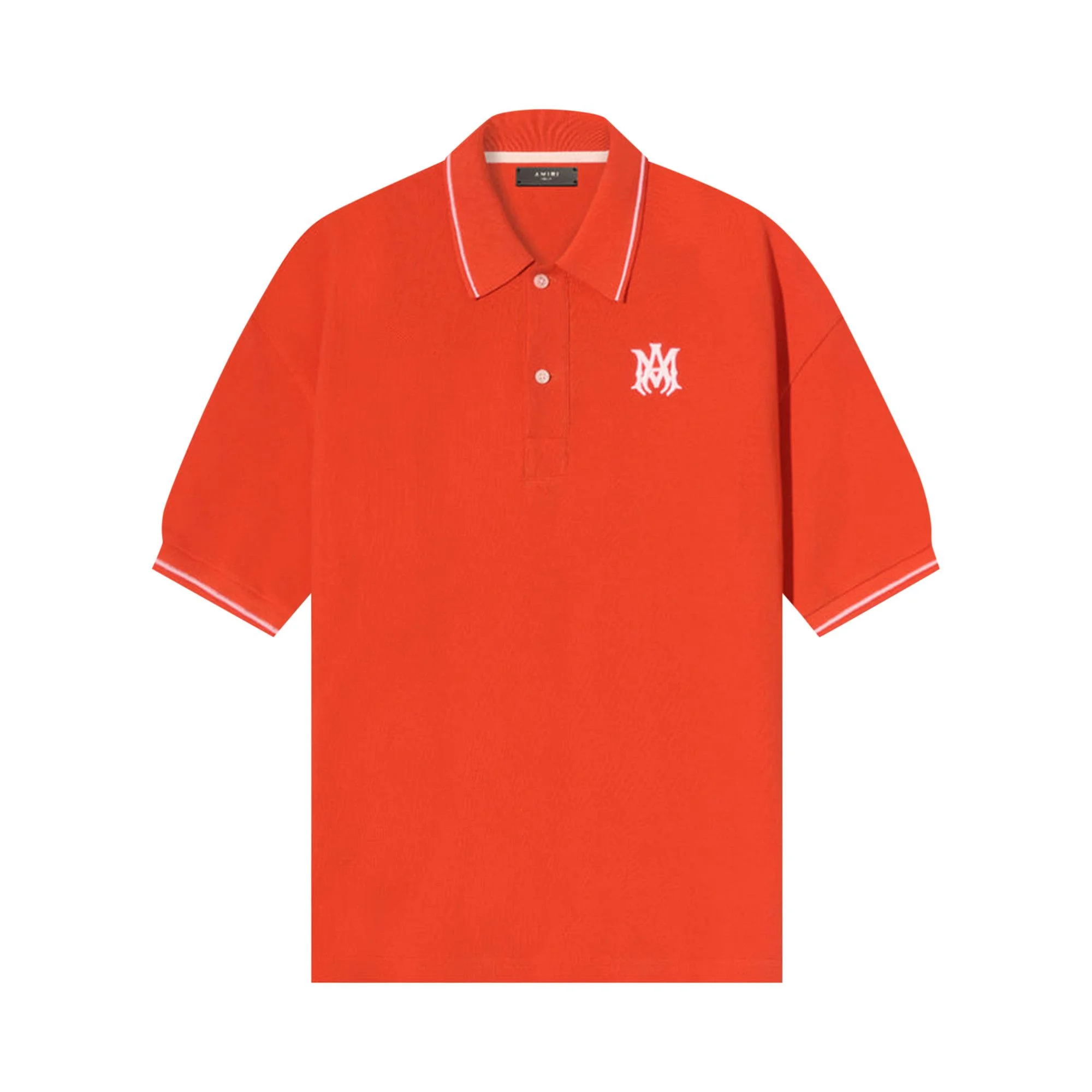 Amiri Solid Short-Sleeve Polo 'Orange' - 1