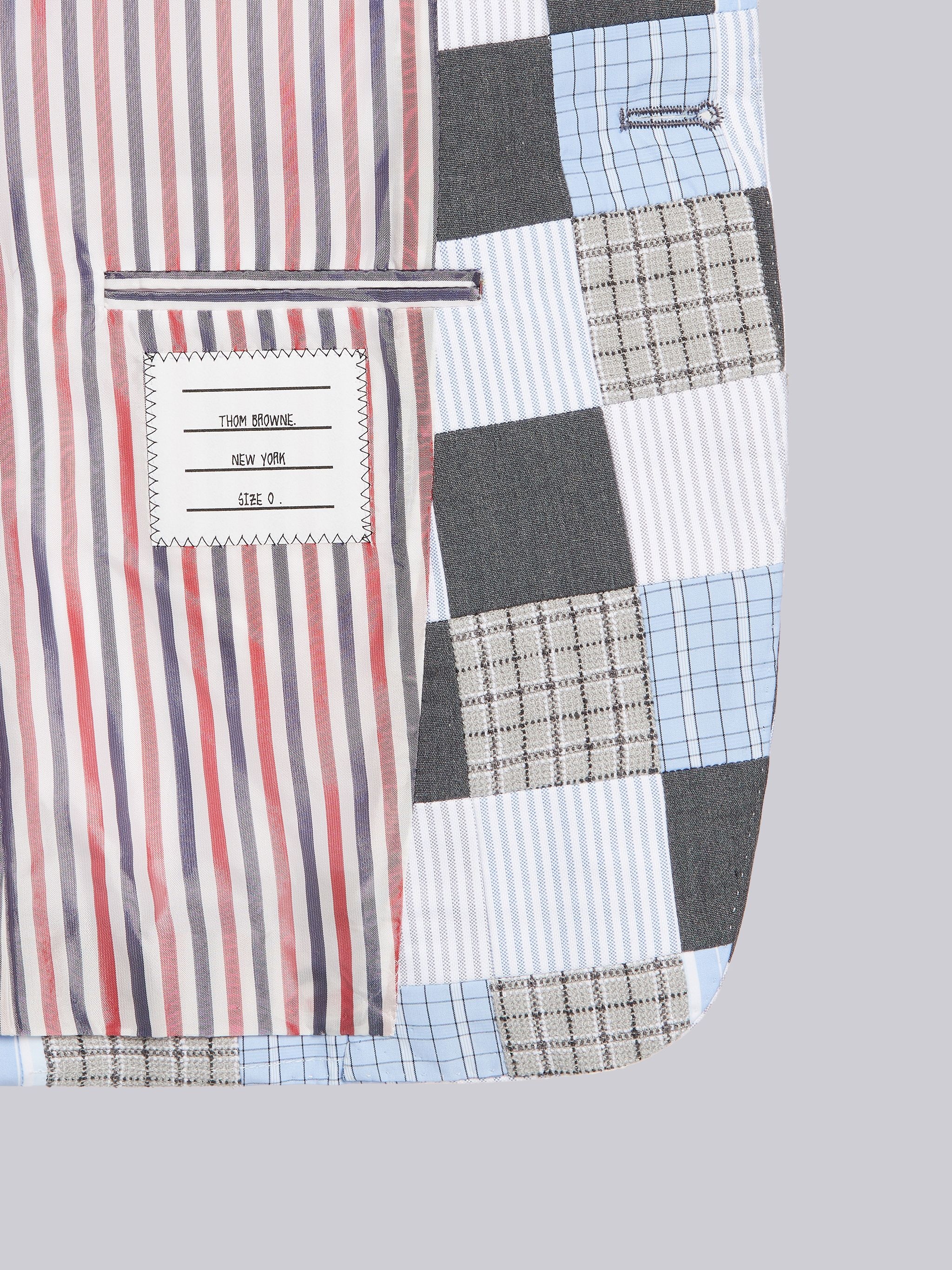 Medium Grey Cotton Patchwork Classic Jacket - 6