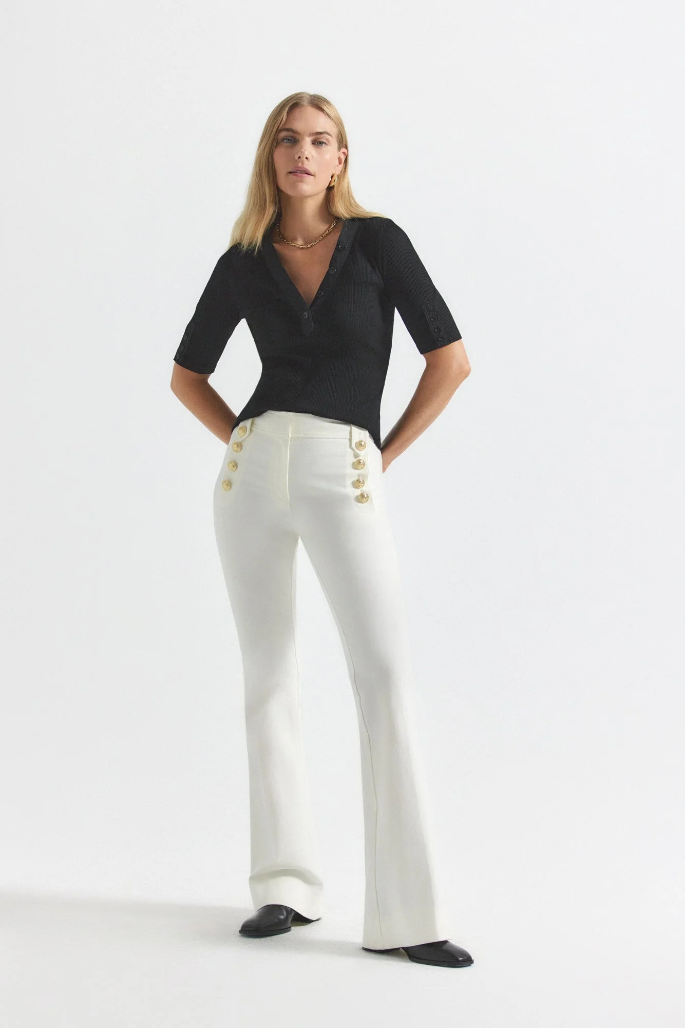 ROBERTSON FLARE TROUSERS - 1