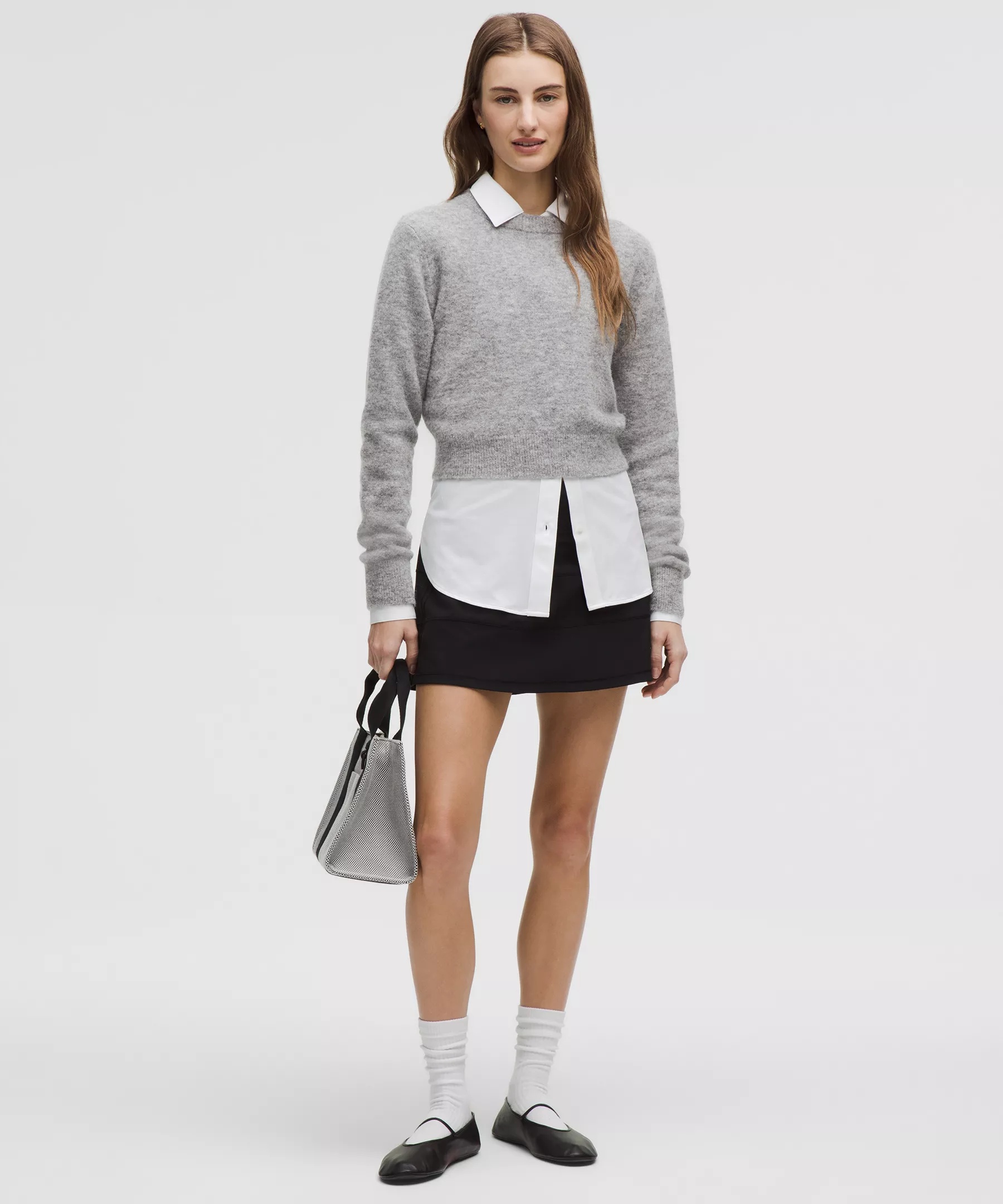 Alpaca Wool-Blend Cropped Sweater - 2