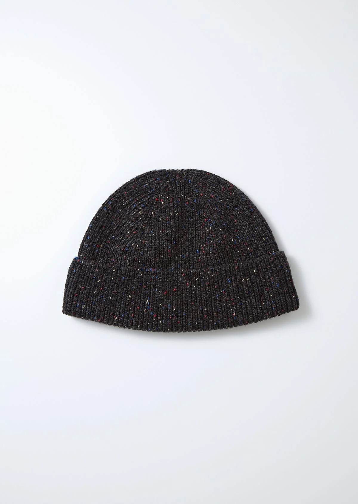 ROTOTO - NEP WOOL SEAMLESS BEANIE - CHARCOAL - 1