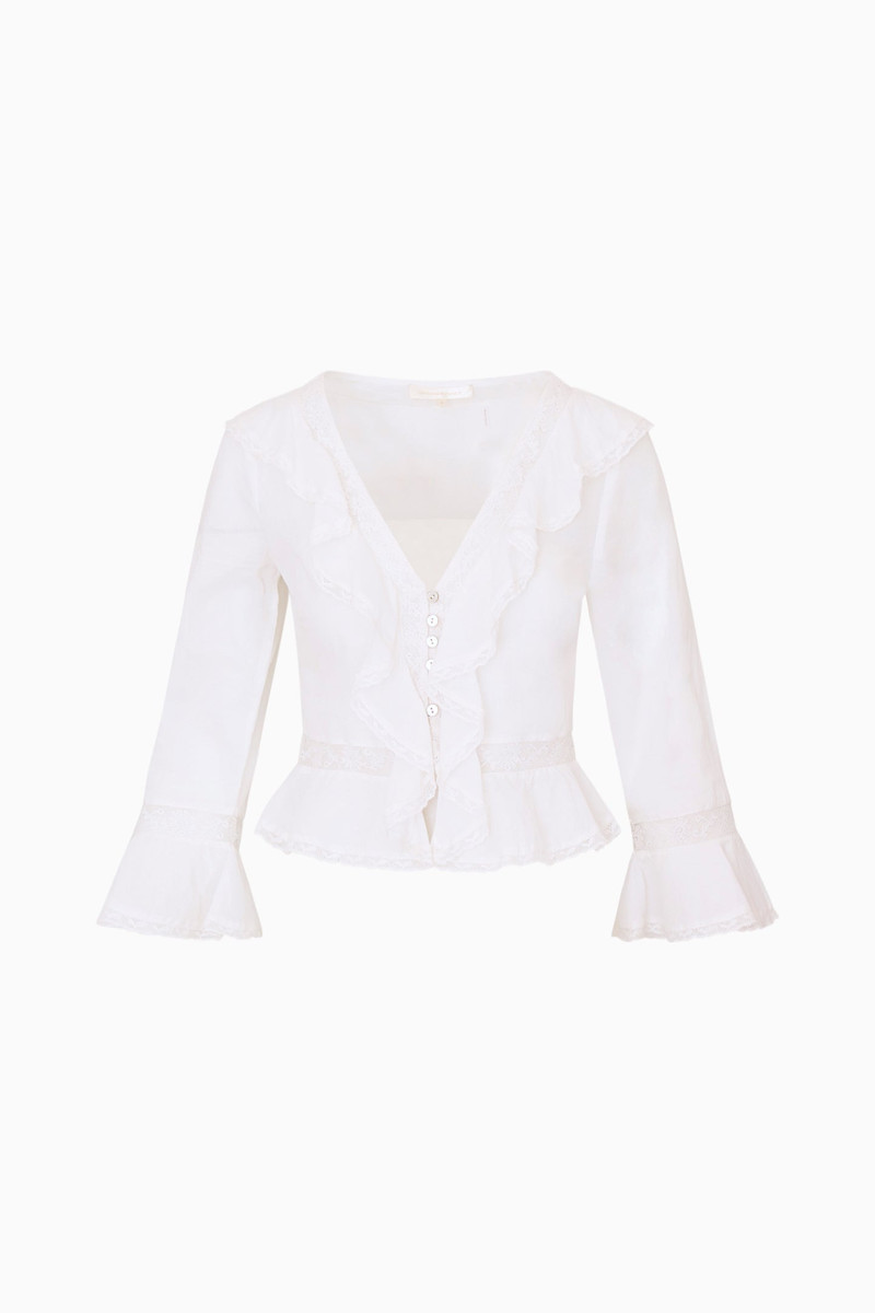 Olenna Cotton Victorian Ruffle Top 1