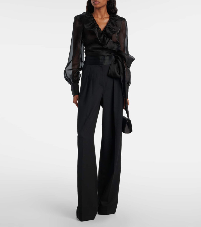 REBECCA VALLANCE Anjou sheer silk organza blouse outlook