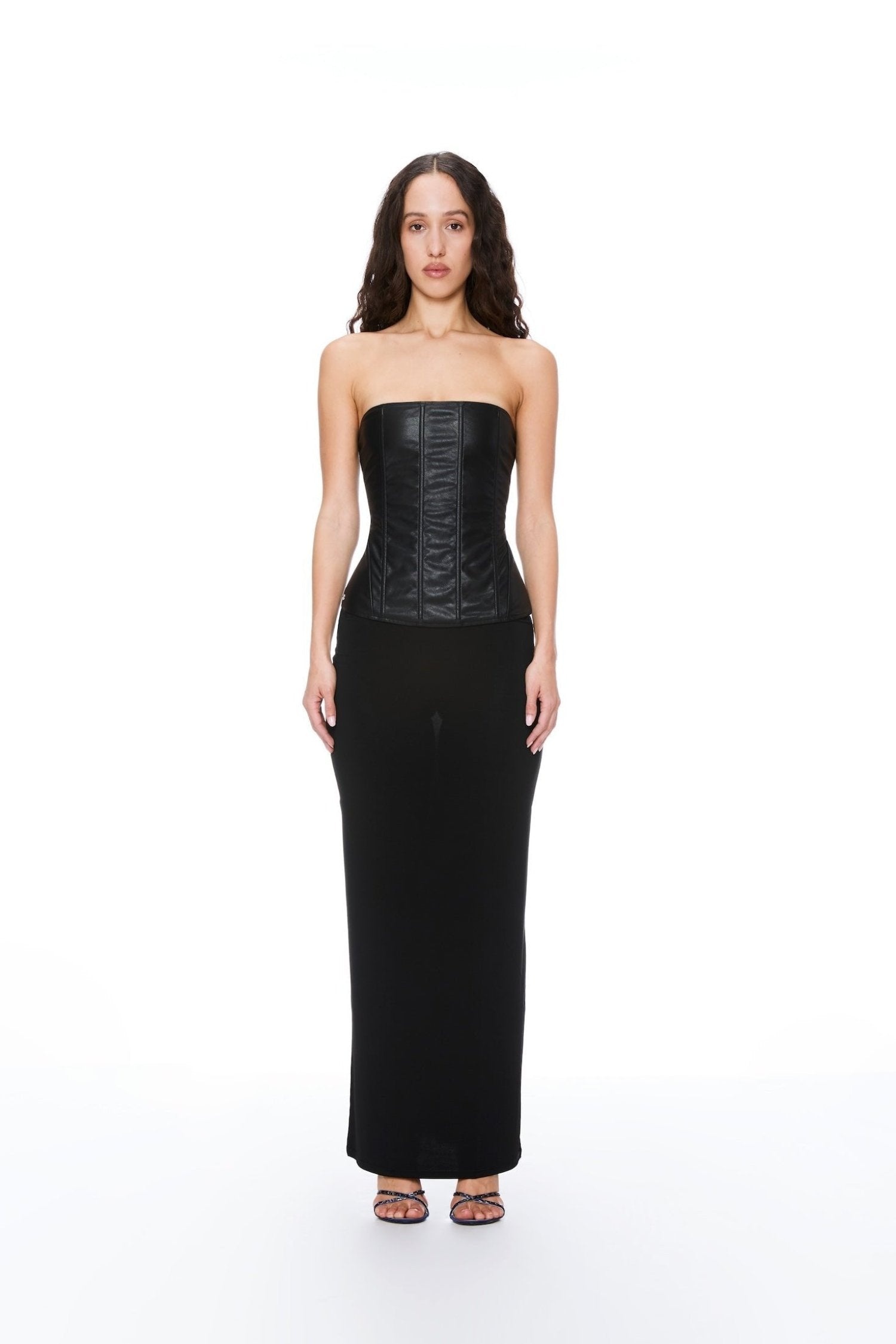LIBRA CORSET - BLACK VEGAN LEATHER - 4