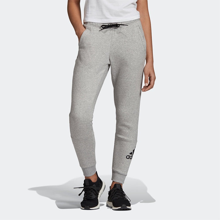(WMNS) adidas Sportswear Badge Of Sport Sweat Pants 'Grey' DX7966 - 3