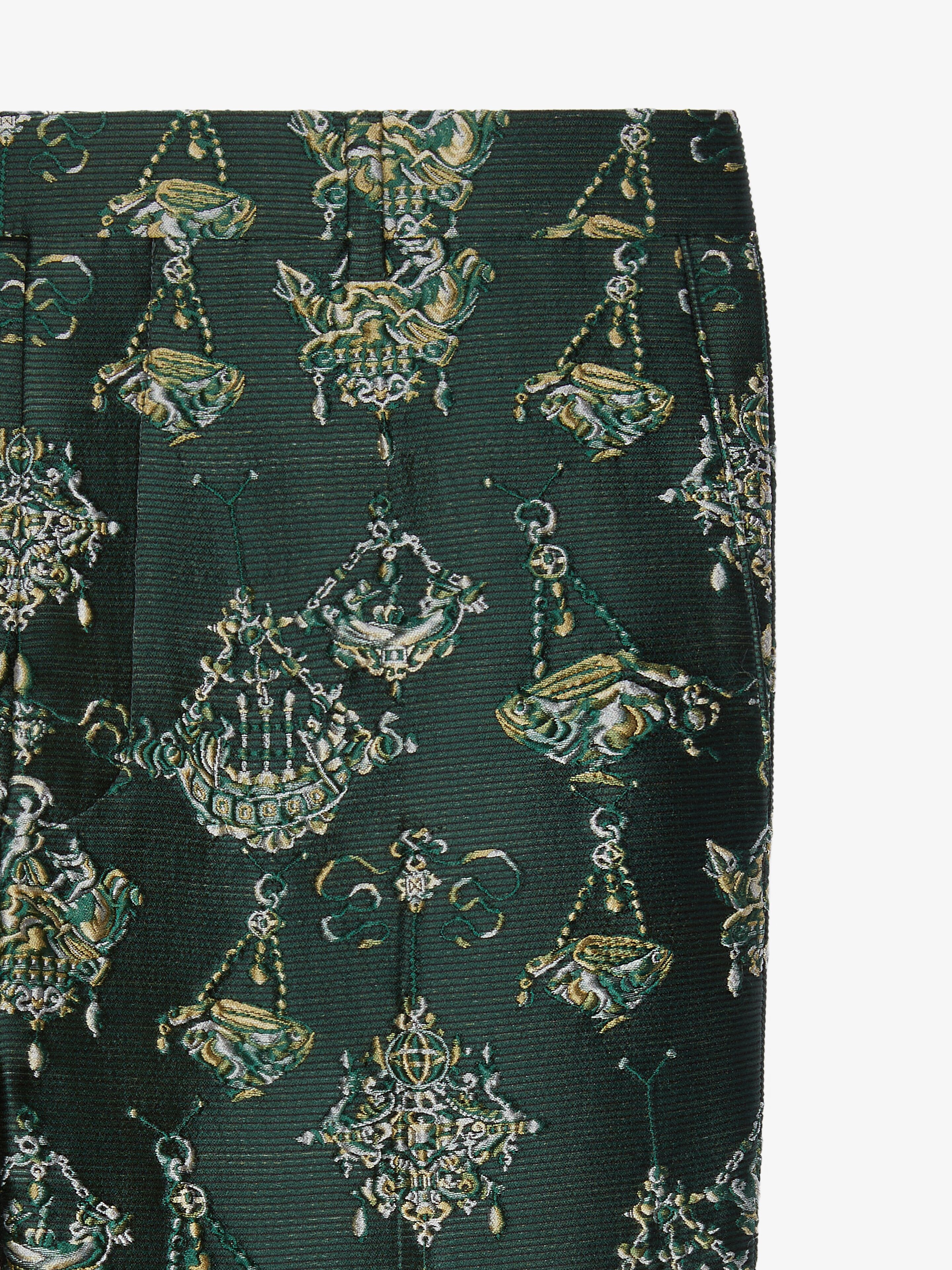 SLIM FIT TAILORED PANTS IN CHANDELIER JACQUARD - 5
