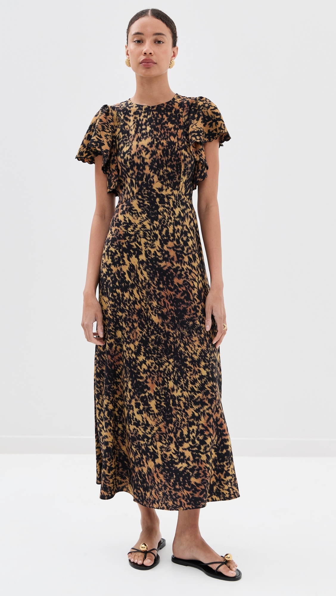 Blithe Flutter Sleeve Midi Dress - 6
