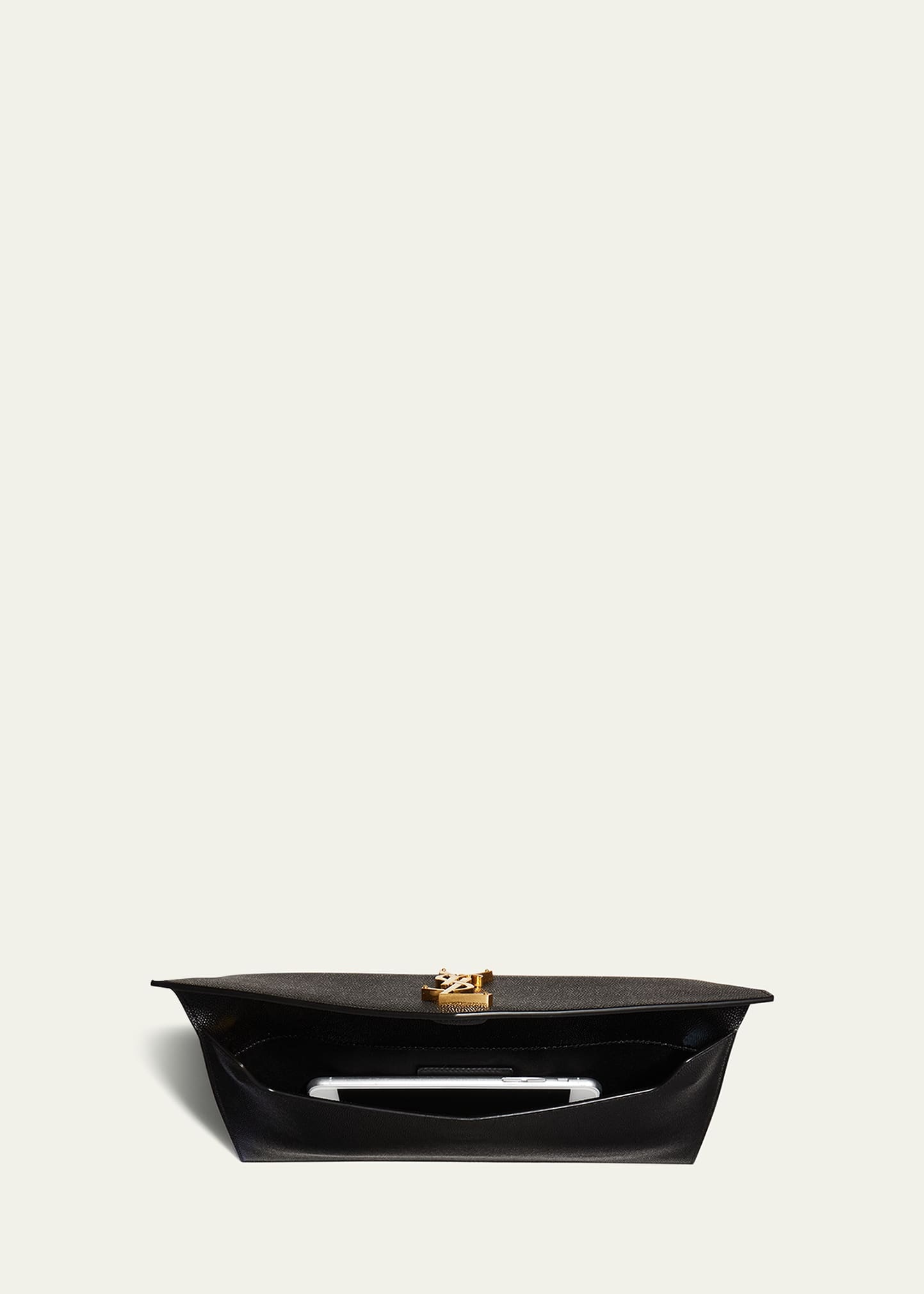 Uptown Medium YSL Monogram Grain de Poudre Pouch Bag - 5