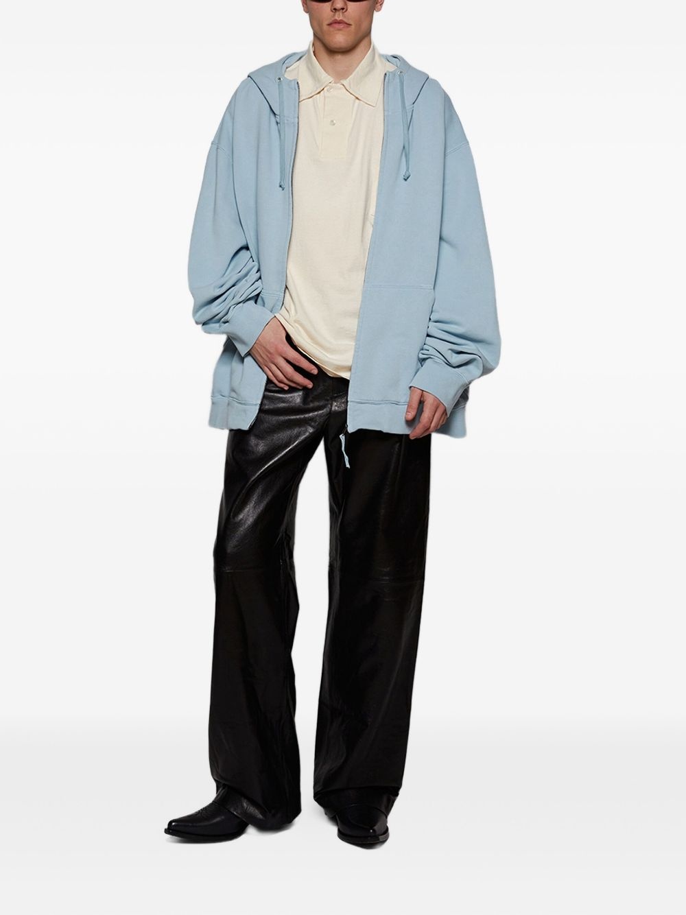hooded zip-up jacket - 2