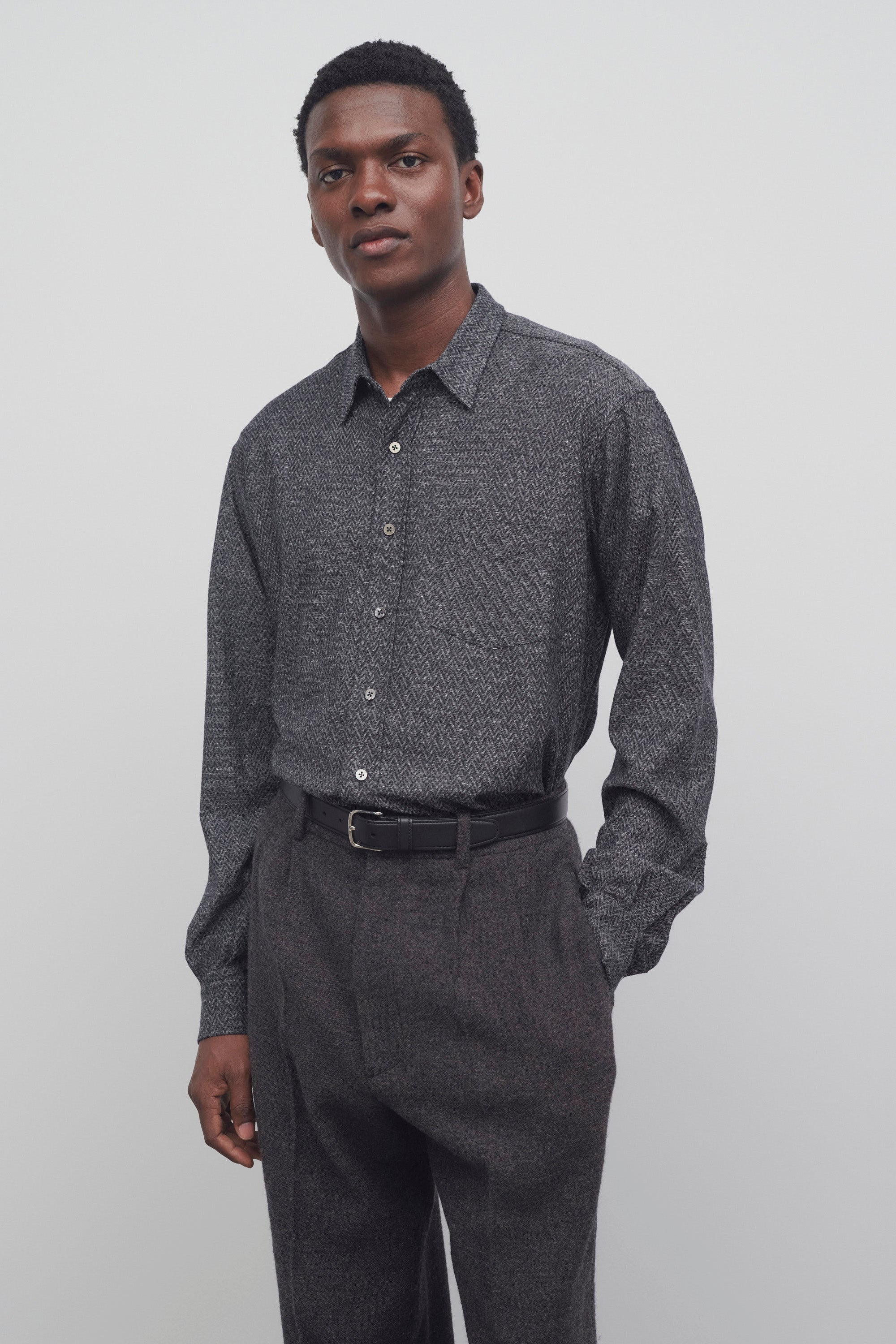 Cardiff Shirt in Cotton and Linen - 3