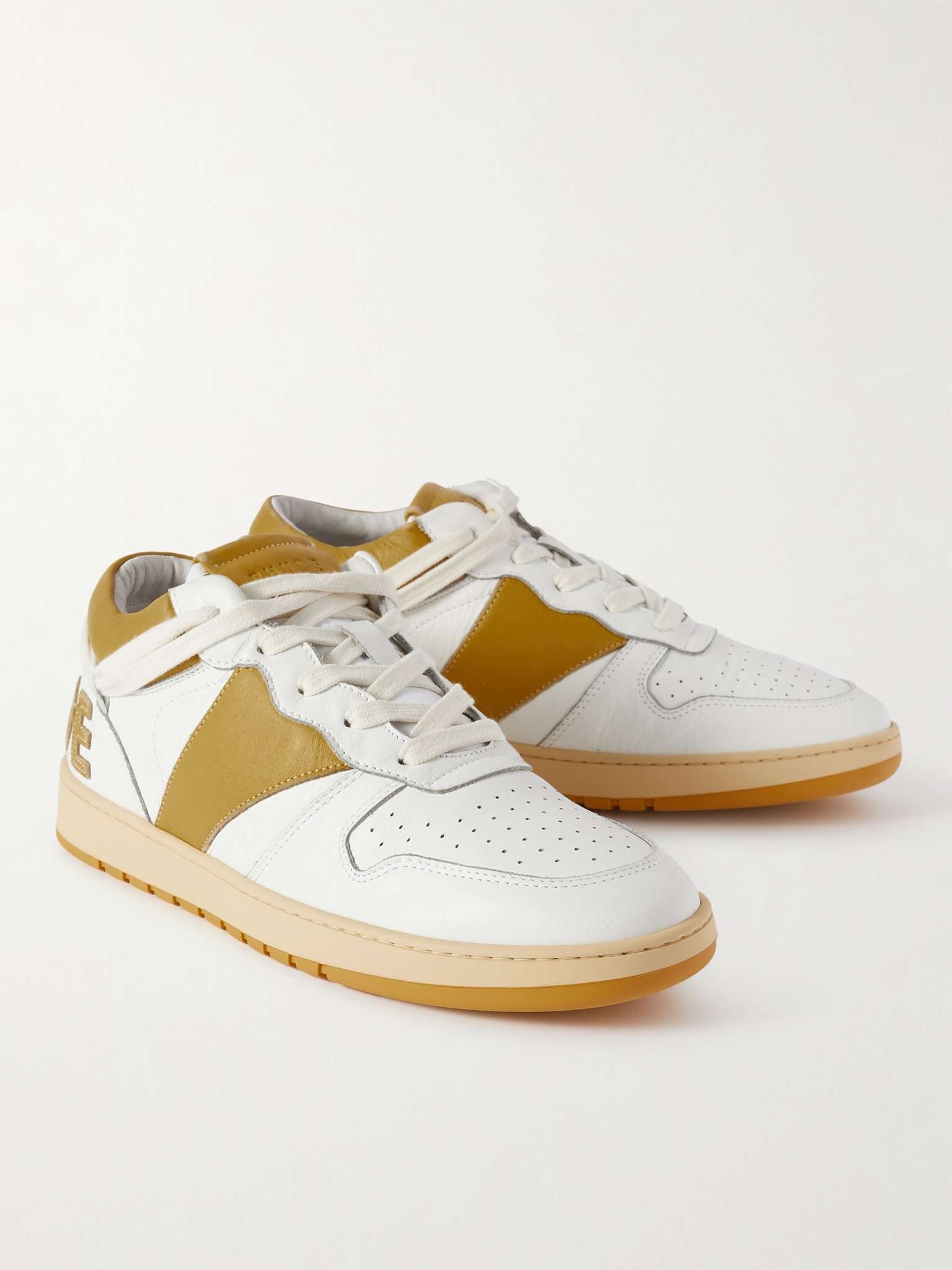 Rhecess Colour-Block Distressed Leather Sneakers - 4