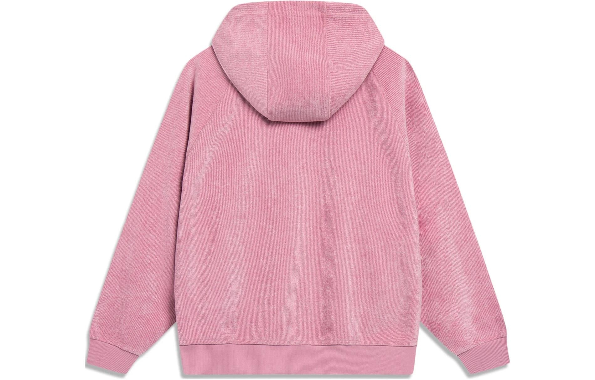 (WMNS) Li-Ning Basic Logo Hoodie 'Pink' AWDT030-2 - 2