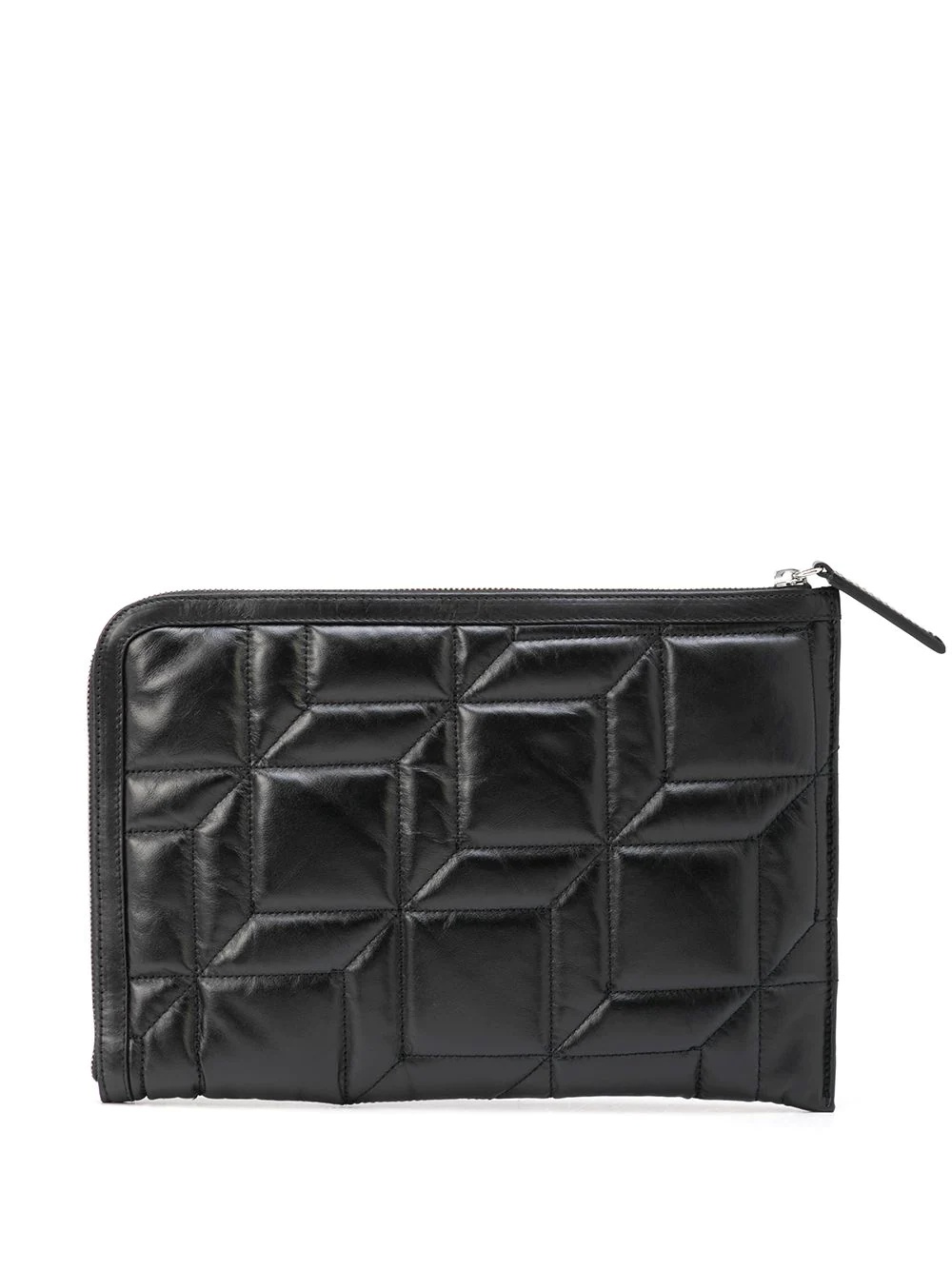 Bump quilted clutch bag - 1