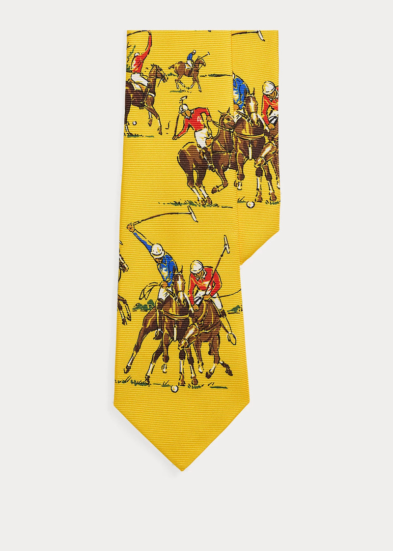 Equestrian-Print Silk Tie 1