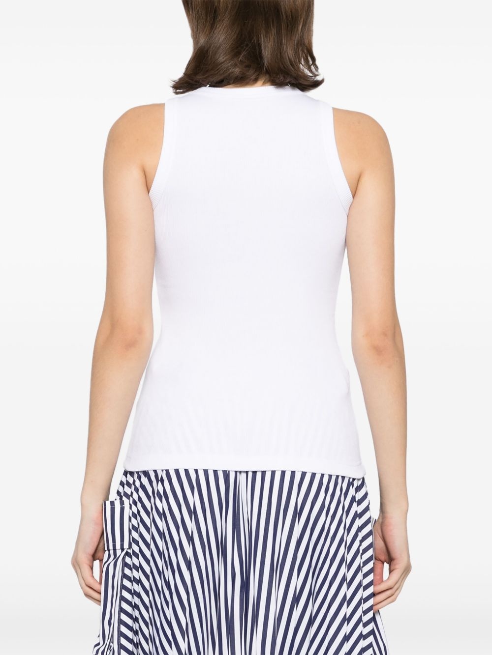 embroidered-logo tank top - 4