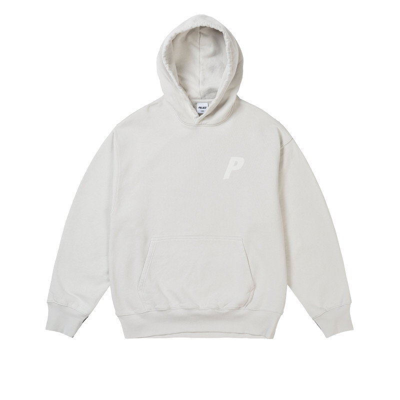 PALACE RUBBED P3 HOOD CONCRETE GREY outlook