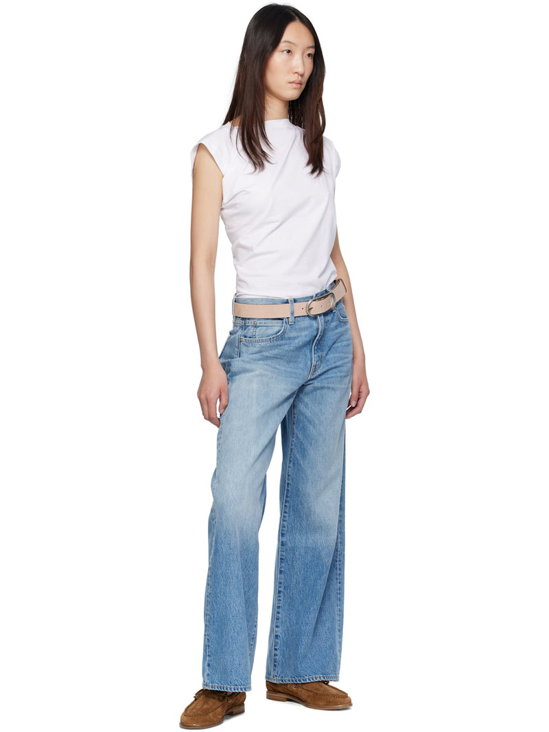 rag & bone Beige Rounded Rebound Suede Belt outlook
