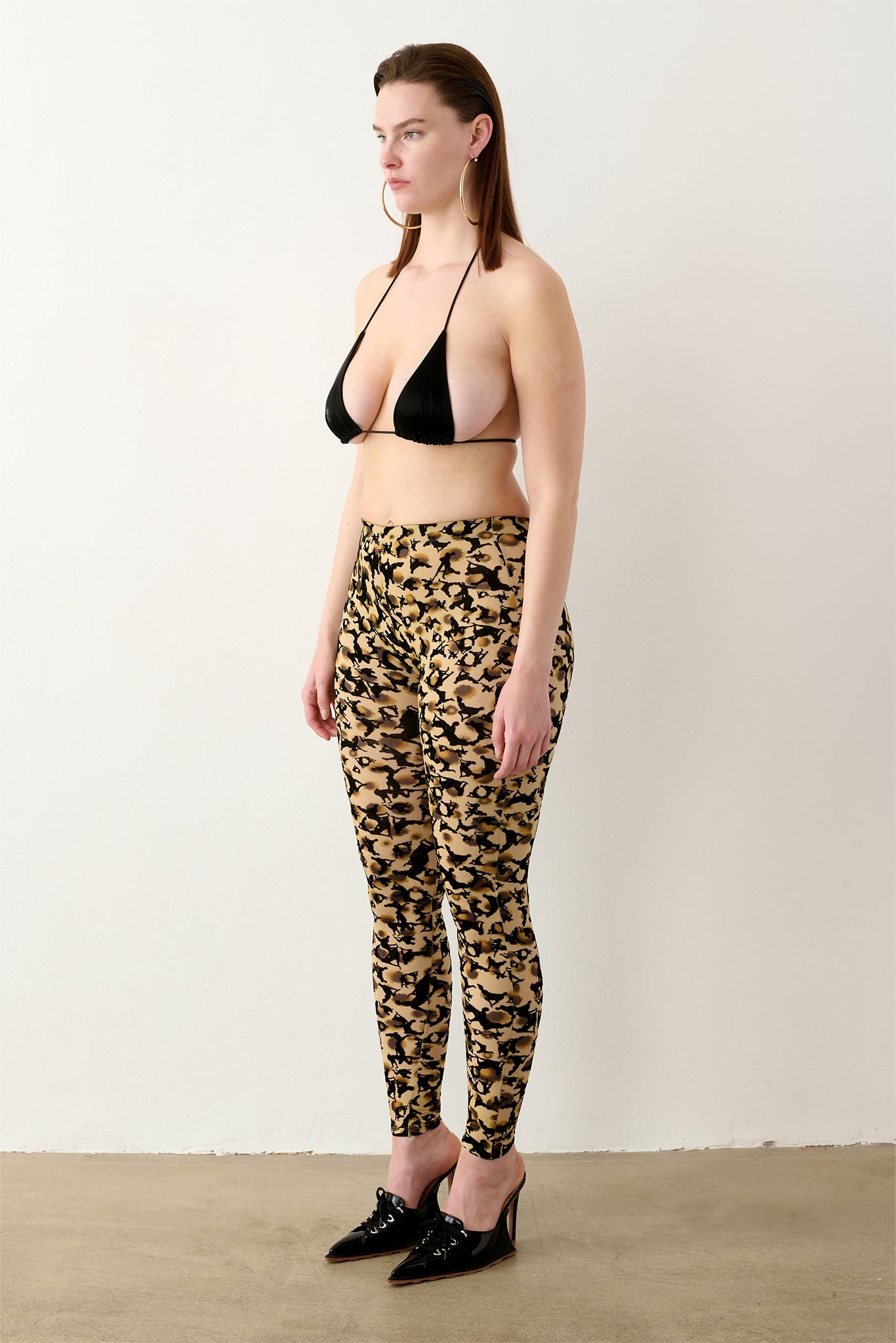 KNOCKOUT LEGGINGS BEIGE LEOPARD PRINT - 5