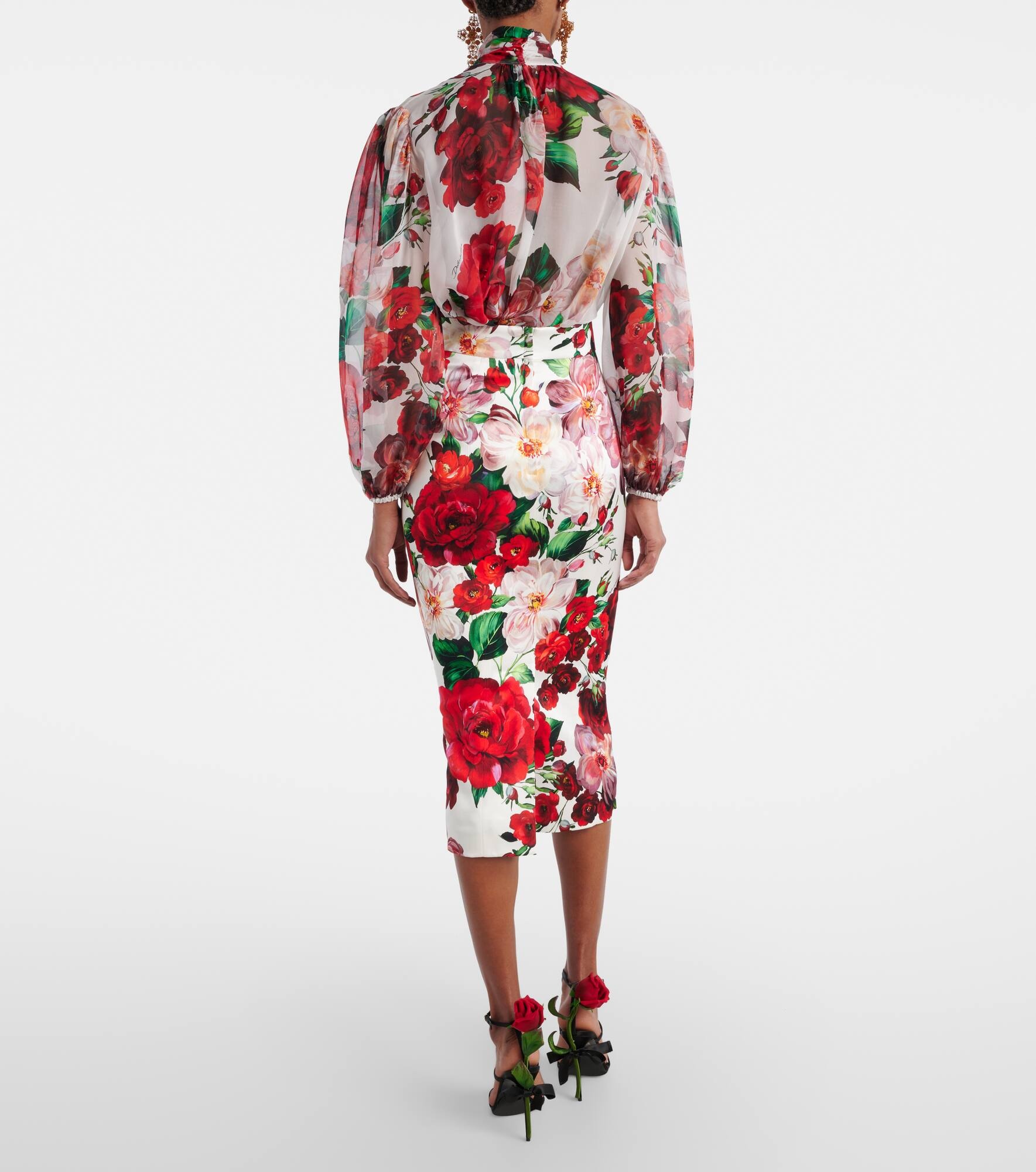 Floral midi skirt - 3
