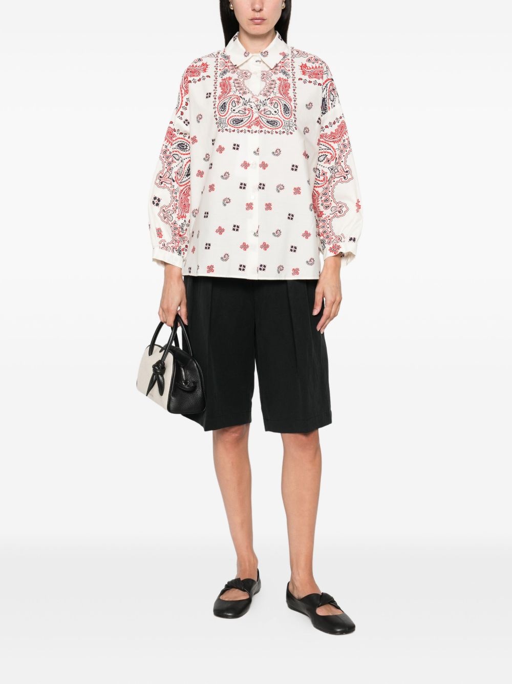 paisley-print cotton shirt - 2