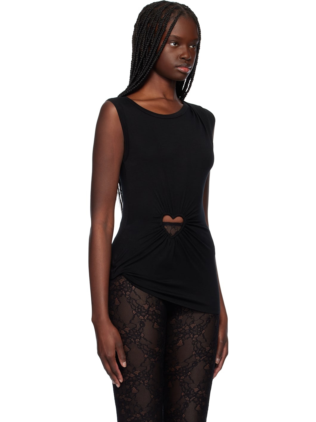 Black Heart Shape Tank Top - 2