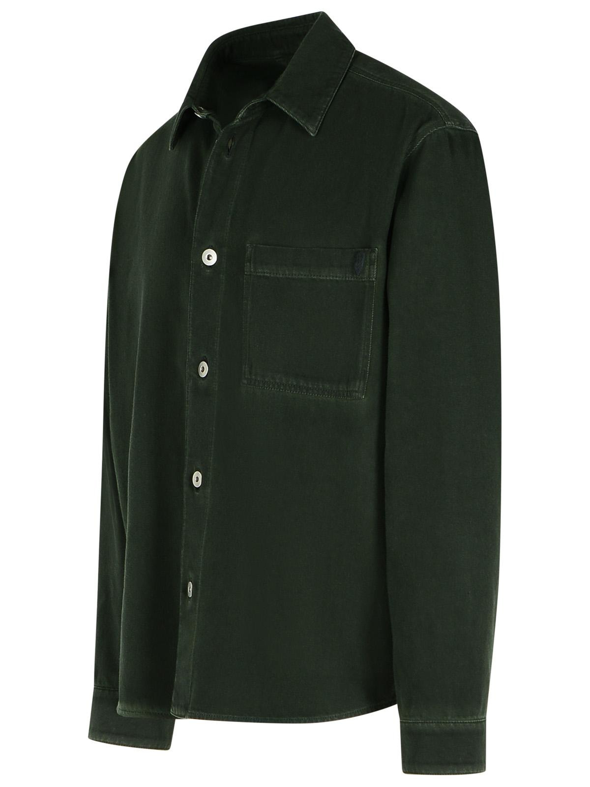 Burberry Green Cotton Shirt Men - 2