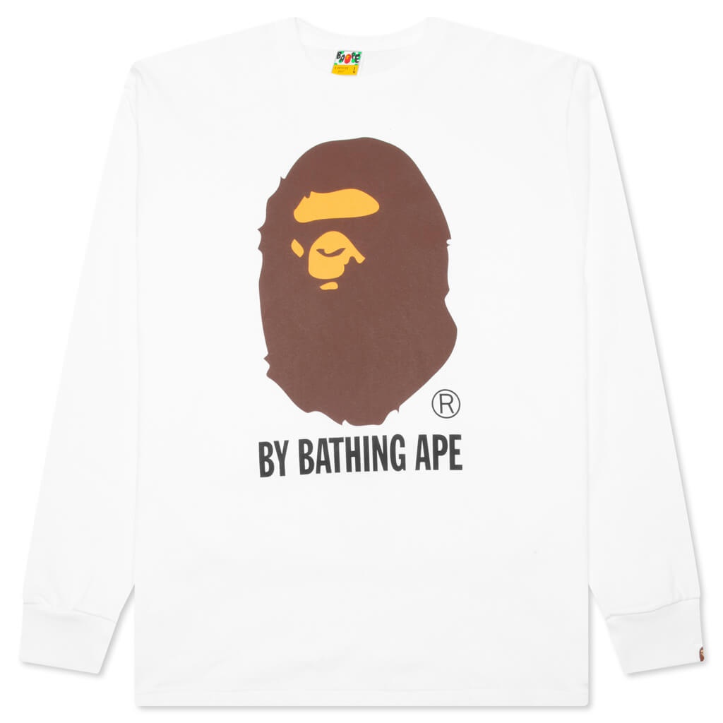 BY BATHING APE L/S TEE - WHITE - 1