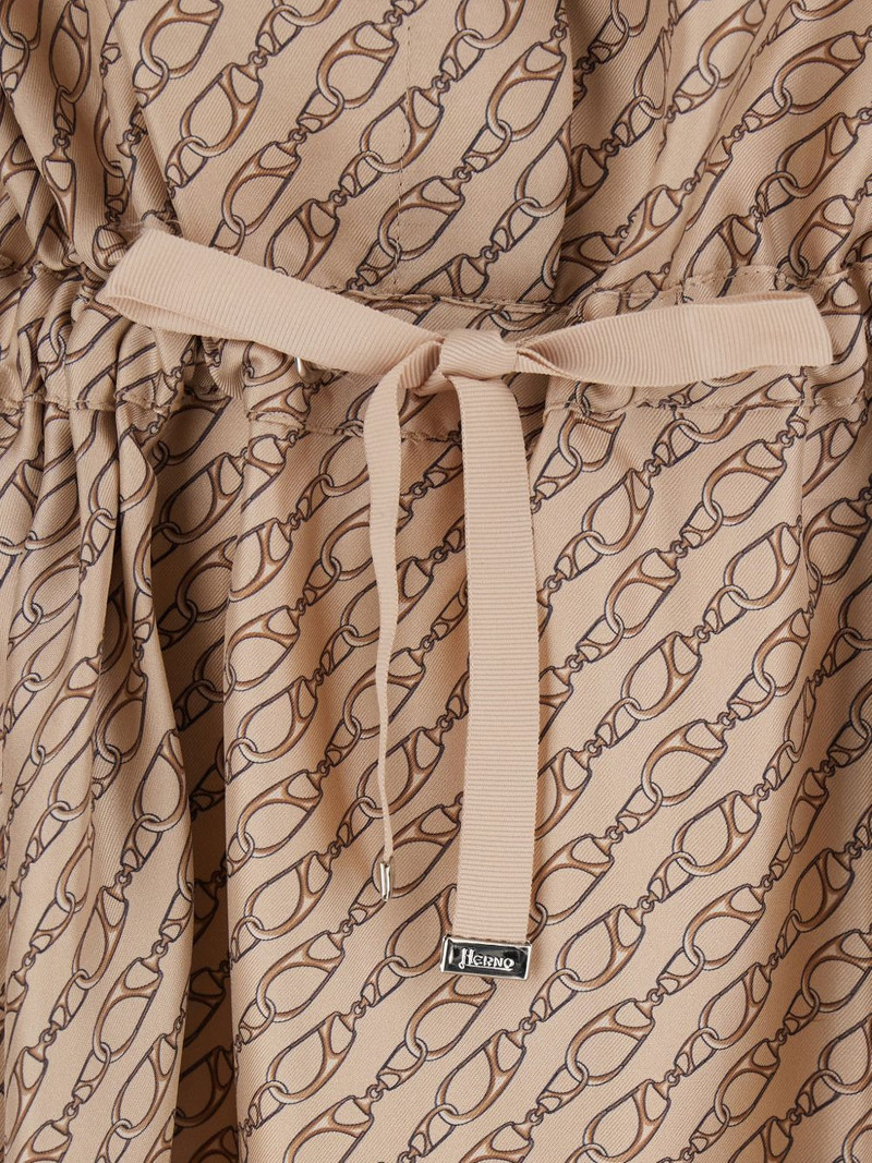 belt patterned midi shirt dress 3