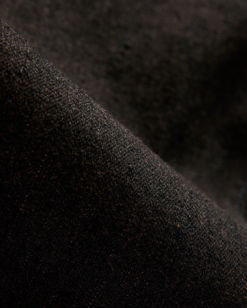"Teacore Black x Brown" 14oz Rinsed Black Selvedge Denim - Slim Tapered Fit 9