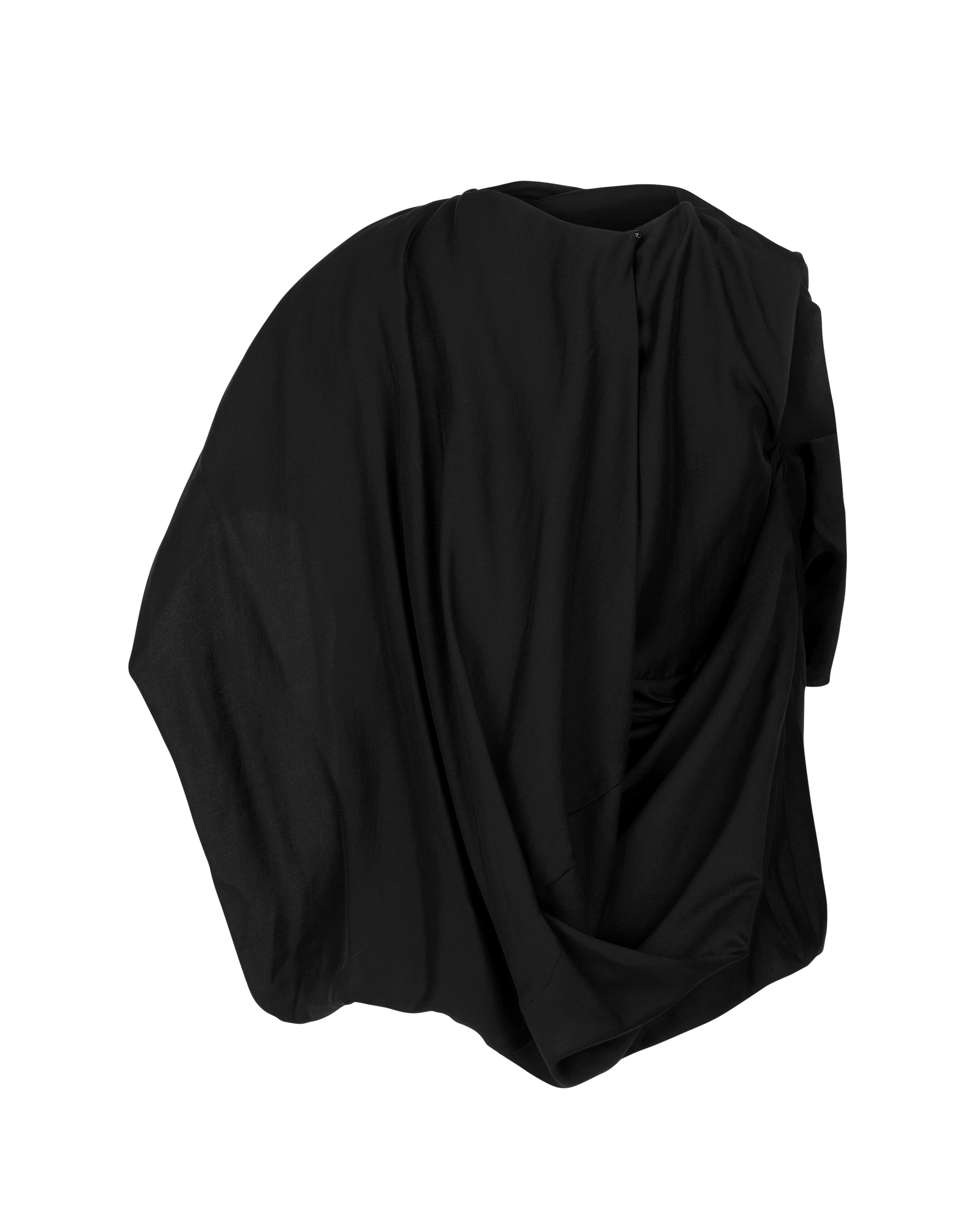 SIDE DRAPE TOP BLACK - 2